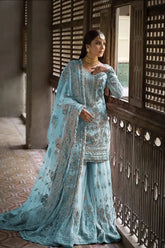 Net gharara for women clothing (UNSTITCHED) by Kapra Collection - Kapra Collection